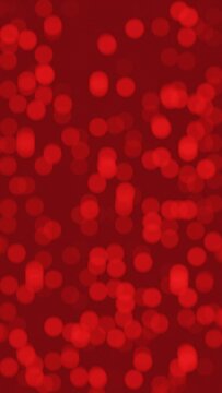 Abstract red bokeh background with blurred defocused lights. 4K video animation 3d rendering.