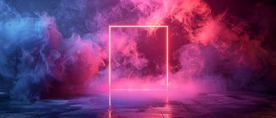 Dramatic night sky with light peeking through dark clouds