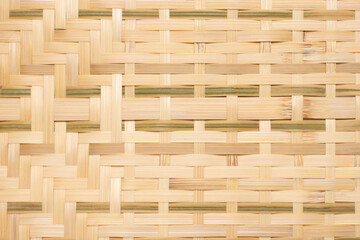 Wicker bamboo weave pattern texture background.