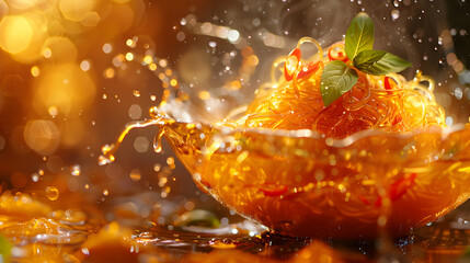 Exquisite Digital Art: Opulent Thai Cuisine in High End Dining Experience