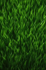 Obraz premium A close up of green grass with a lot of detail. The grass is very thick and lush, giving the image a sense of abundance and growth. The green color of the grass is vibrant and inviting
