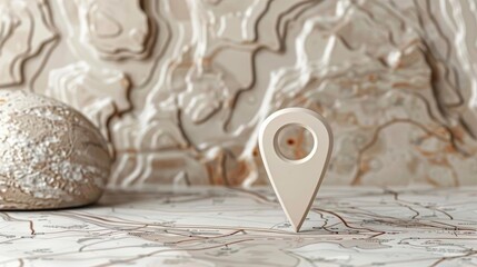 3D render of a digital navigation pin