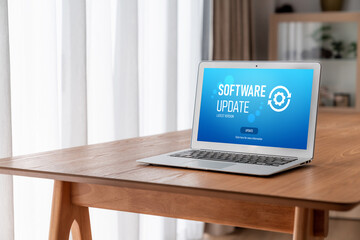Software update on computer for modish version of device software upgrade
