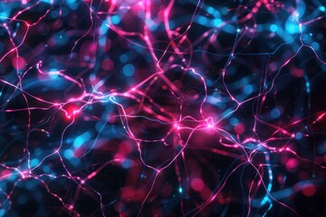large comlex formation of various different multisize wires made of colorful neon silicone