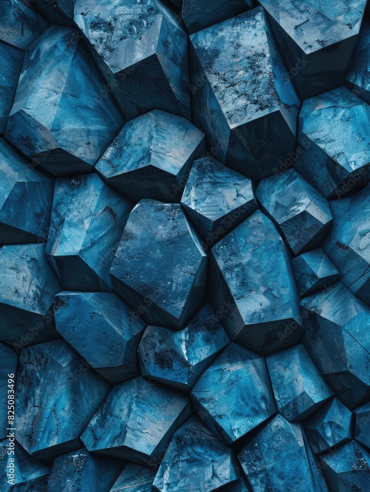 Aufkleber the image is a close up of blue rocks with a rough texture. the blue color is dominant and the rocks