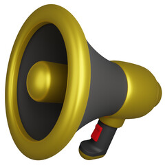 Cute And Attractive Megaphone 3D Icon Transparent Background