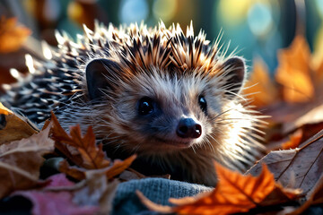 hedgehog in the forest generative ai