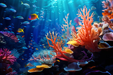 coral reef in the sea generative ai