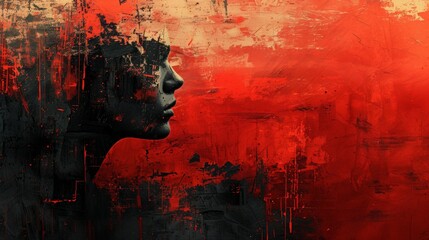 An abstract illustration portraying the concept of strength and fragility. The design employs contrasting textures and shades, symbolizing the dynamic tension between resilience and vulnerability.