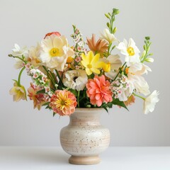 spring flower vase bouquet arrangement, ai