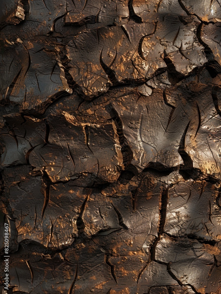 Poster the image is of a rock with a lot of cracks and splinters. the cracks are deep and the splinters are