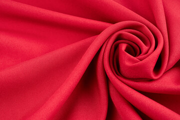 Red Fabric Background Texture Silk Linen Cloth Satin Luxury Abstract