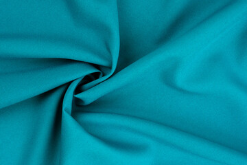 Green fabric texture background, abstract texture of cloth.