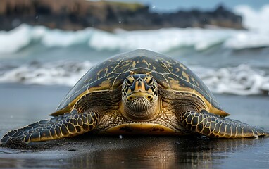 turtles on the very beautiful Galapagos island
