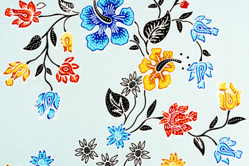 The beautiful of art Malaysian and Indonesian Batik Pattern. Batik industry is a mass production.