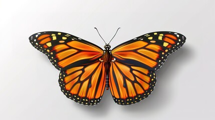 Obraz premium Magnificent Color butterfly on white background