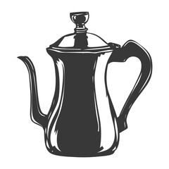 Silhouette coffee pot black color only