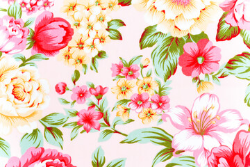 Farleigh Floral Medium Antique Fabric ธำปะรสำใ