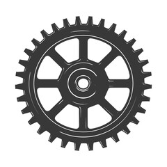 Silhouette Cogwheel machine gear black color only