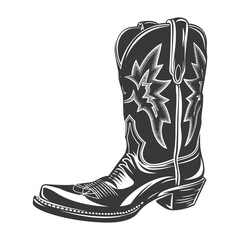Silhouette cowboy boot black color only