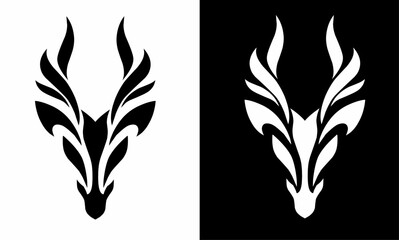 illustration vector graphics of template logo design symbol deer head