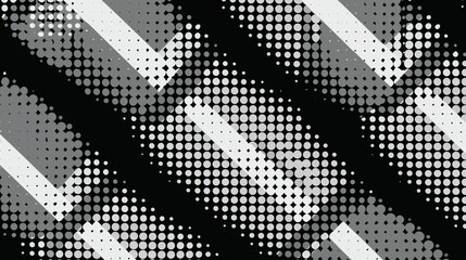 Vector graphic design of a pattern in black and white colors with dots.