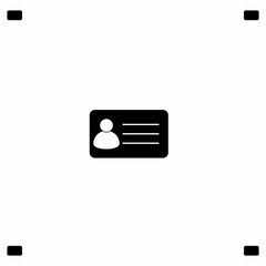 ID Card Icon Black,ID [vector illustration]