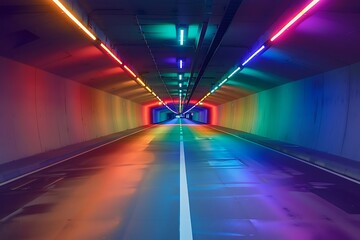 built-in LED lights, brightly illuminating a dark tunnel or nighttime street