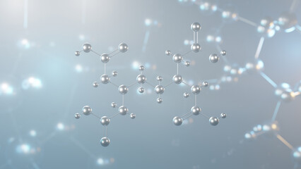 ethylenediaminetetraacetic acid molecular structure, 3d model molecule, aminopolycarboxylic acid, structural chemical formula view from a microscope