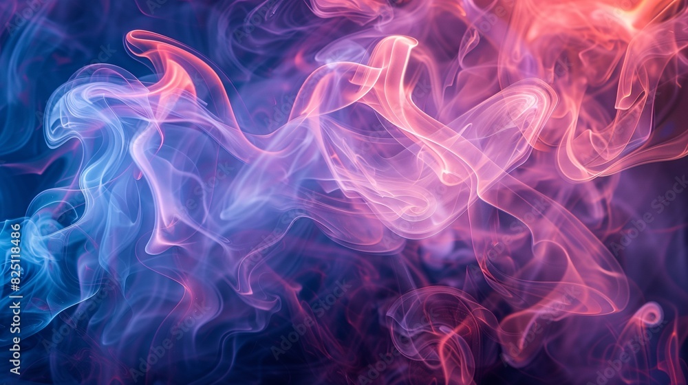 Poster abstract smoke texture with swirling patterns and gradient colors, background image