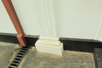 Close up of a Carved Pillar from an Old Building