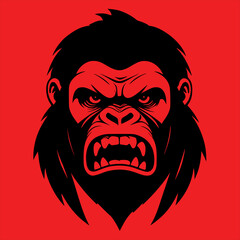 Fototapeta premium Head of An Angry Gorilla