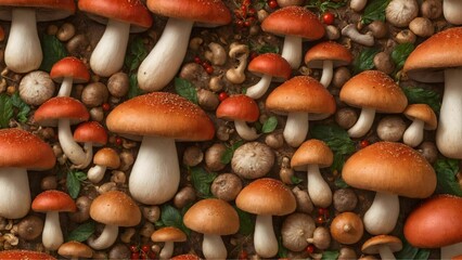 Culinary Mushrooms in Garden Dirt