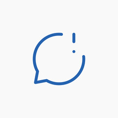 speech bubble message exclamation mark icon