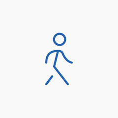 walking exercise sport health icon