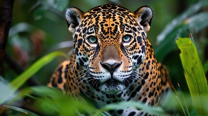 Fototapeta premium A close-up of the jaguar