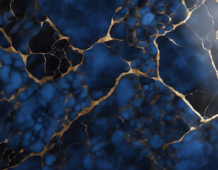 Dark blue and black, crackled marble background