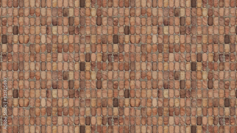 Poster 3d illustration, 3d rendering close up texture of bricks seamless texture background back drop