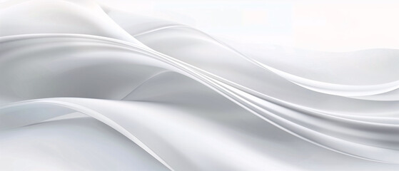 Elegant Abstract White Silk Waves with Smooth Flowing Texture