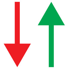 Up and down arrow vector isolated