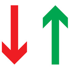 Up and down arrow vector isolated