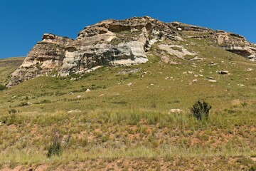 View of rock formations in Golden Gate Highlands National Park. Republic of South Africa. Africa.