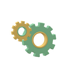 3D Icon Business Gear