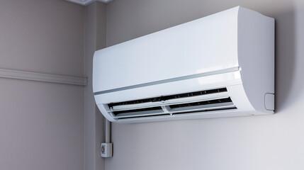 Modern Air Conditioning Unit with Cool Blue Lighting for Efficient Climate Control