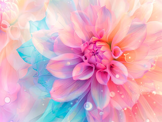 Fototapeta premium Dahlia flower photography dark red flower petals