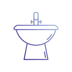 Wash Basin vector icon