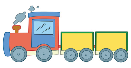 Toy train isolated on white background