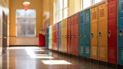 Colorful school locker