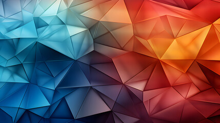 Digital technology colorful triangle geometry abstract poster PPT background