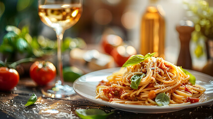 Glossy Italian Food Grand Dining: Majestic  Luxurious   A Photo Realistic Digital Art Showcase of...
